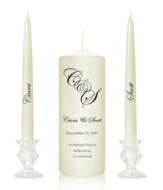 Ivory unity candles wedding candle set alter candles wedding ceremony cork ireland special pressie