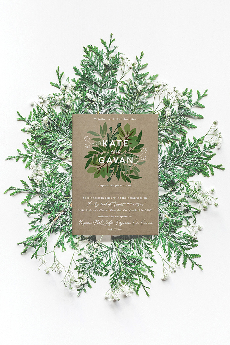 kraft eco style wedding invitations green natural wedding invitations ireland cork dublin2