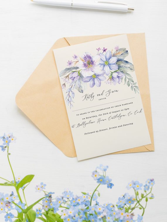 light blue wedding colour scheme invitations powder blue wedding invitations cork Ireland sky blue flowers for wedding Ireland