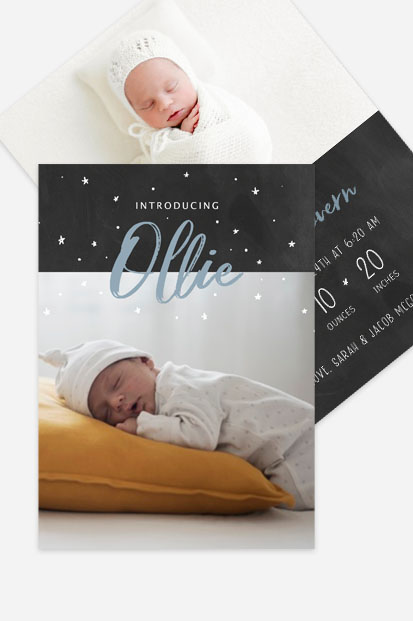 Boys birth announcement Modern baby cards stationery contemporary occasion stationery cork ireland ballincollig quality printing
