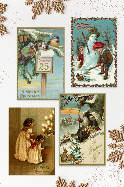 Christmas-Cards-Vinatage-Cards-Antique-Xmas-Christmas-Noel-stationery-contemporary-occasion-stationery-cork-ireland-vintage-lane-ireland-snow